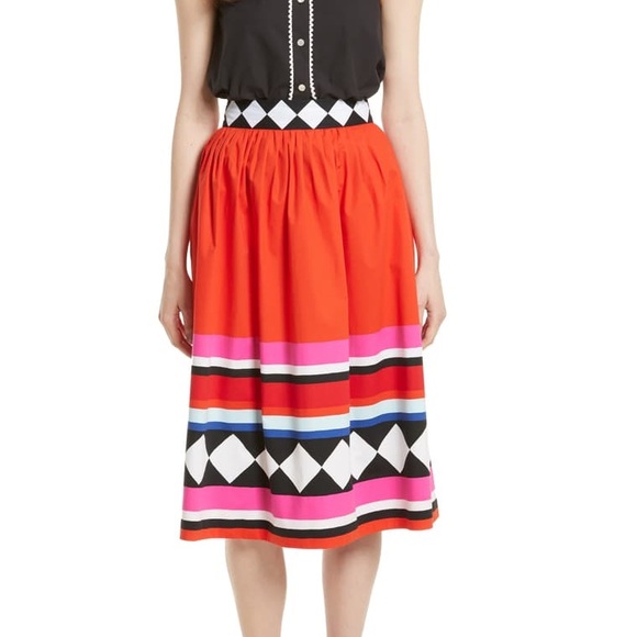 kate spade Dresses & Skirts - Kate Spade NWOT Cotton Poplin Midi Skirt